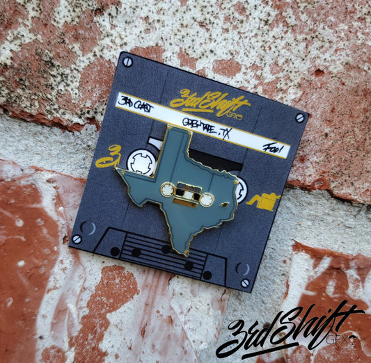 Grey Tape, TX Lapel Pin