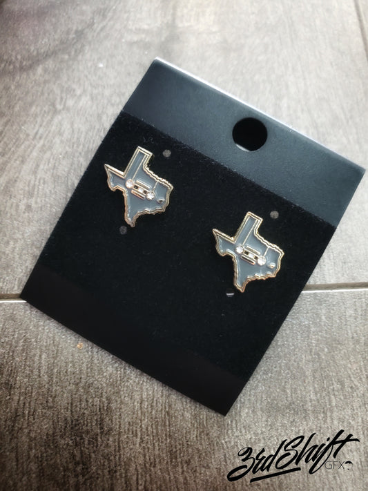 Grey Tape, TX Earrings