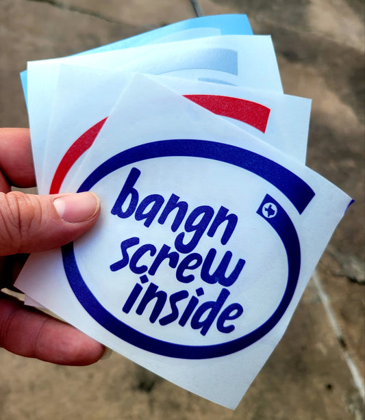 Bangn Screw Inside Window Decal