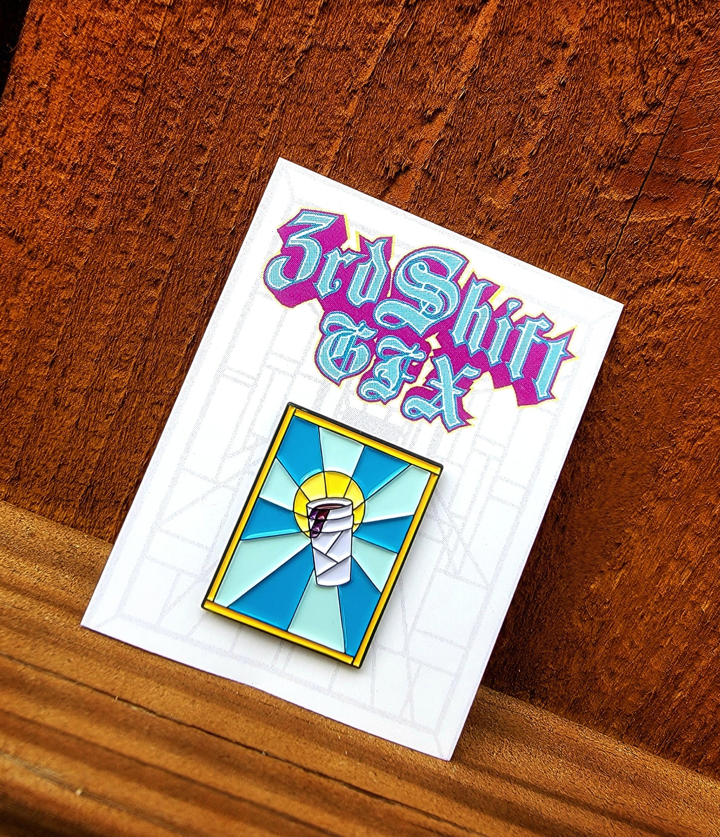 Stained Double Cup Lapel Pin